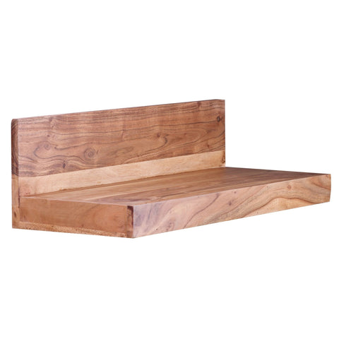 Rootz Wall Shelf - Solid Wood Acacia - 60 cm - Country Style Hanging Shelf - Natural Product