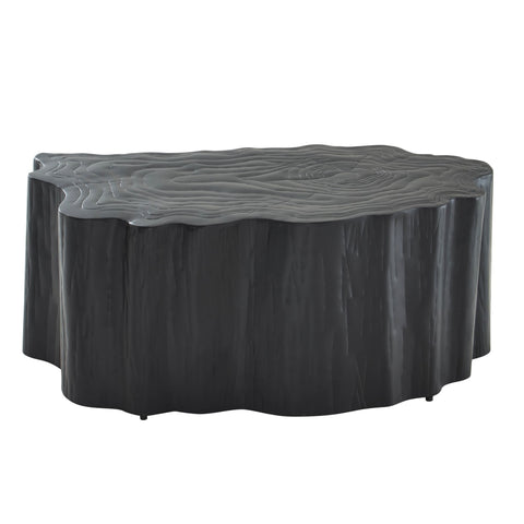 Rootz Tree Trunk Coffee Table - Modern Design - Large Living Room Table - Black Metal - 80x45x35 cm