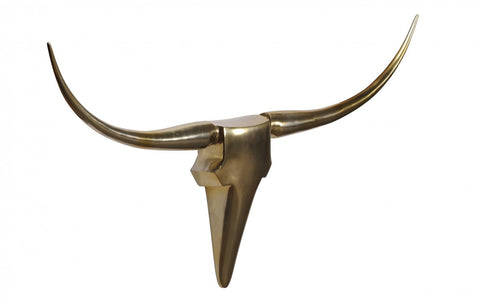 Rootz Bull Antler Decor – Wanddekoration – Goldenes Aluminium Bull Antler – 125 cm
