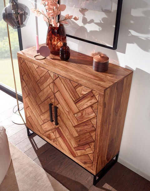 Rootz Wall Shelf - Modern Floating Hanging Shelf - Large Design for Living Room - Bookshelf Wall Mount - Solid Sheesham Wood - 30x80x10 cm