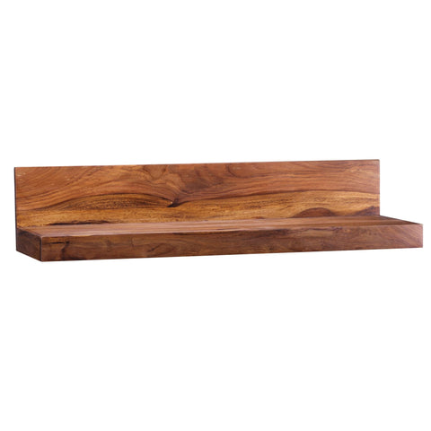 Rootz Wall Shelf - Solid Wood Sheesham - 80 cm - Country Style Hanging Shelf - Natural Product