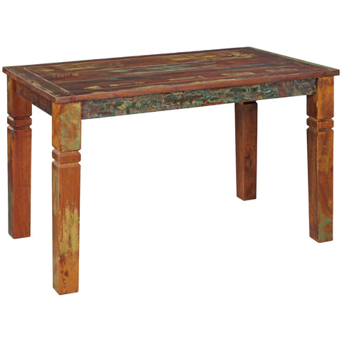 Rootz Dining Table - Mango Wood - Shabby Chic Country Style - Rectangular Dining Table for 4-6 Persons - 120 x 70 x 76 cm
