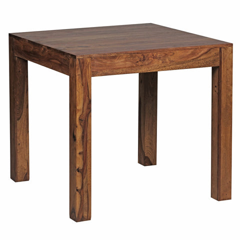 Rootz eettafel massief hout sheesham 80 cm eetkamertafel houten tafel design keukentafel landelijke stijl donkerbruin