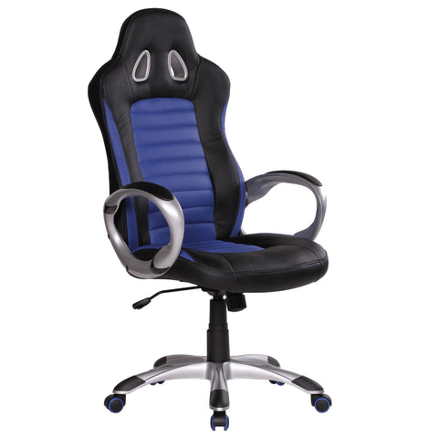Rootz Executive Chair - Blue Gaming - Racing Swivel Chair - Synchronous Mechanism - 110kg Desk Chair