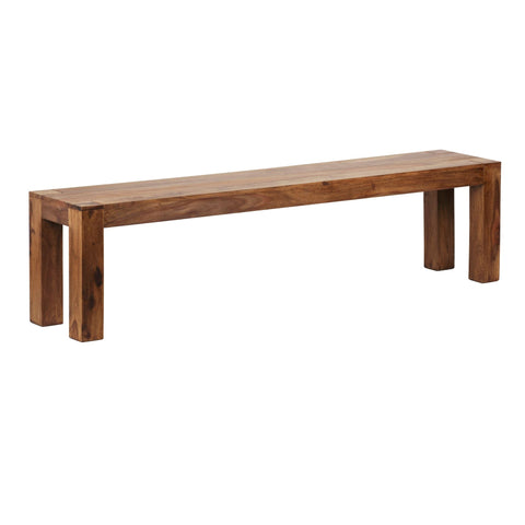 Rootz Seating Bench - Solid Wood Sheesham - Natural Country Style - Kitchen and Dining Bench - 180x45x35cm