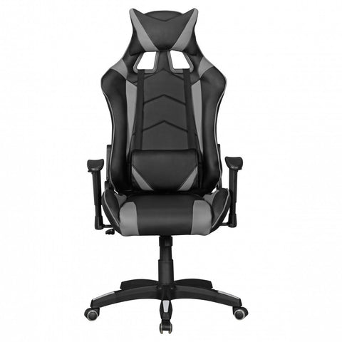Rootz Rootz Office Chair leather look black - gray desk chair executive chair Gaming Chair swivel chair Sport Racing Optics