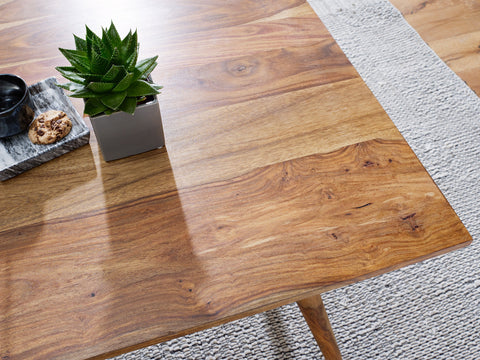 Rootz Dining Table - Sheesham Solid Wood - Rustic Country House Design - Square Dining Room Table for 4 People - 80x80x76 cm