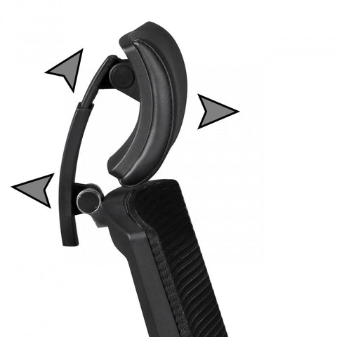 Rootz Office Chair - A1 Fabric - Black - Executive Chair with Armrests - 120kg Swivel Chair - X-XL Size - Headrest