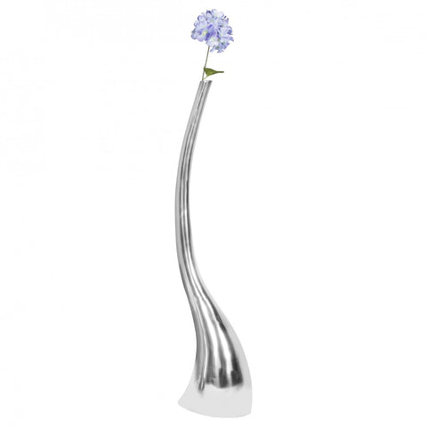 Rootz Aluminum Vase - Curved Shape - 124 cm Tall Standing Vase - Modern Design Decoration - XL