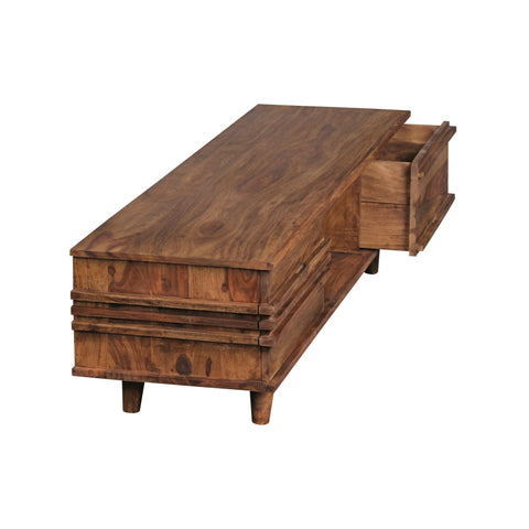 Rootz TV Stand - Sheesham Lowboard - 145 cm - Country Style TV Cabinet with Storage Compartment