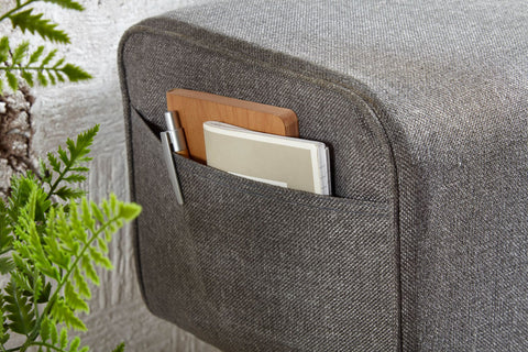 Rootz Turnbock Bank - Grijze Stof - Bank met Laden - Gymkruk - 120x56x30 cm