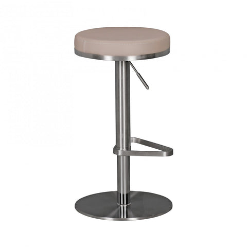 Rootz Barstool - Durable M7 - Taupe Steel - Modern Adjustable Design - Rotatable and Stable Bar Stool