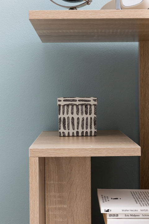 Rootz Holz-Beistelltisch – Sonoma – Design für Sofa oder Kaffee – kleiner und moderner quadratischer Tisch – 35 x 29,5 x 60 cm