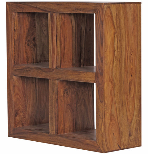 Rootz Standing Shelf - Solid Wood Sheesham - 82cm High - 4 Floors - Natural Product - Country Style Wooden Shelf