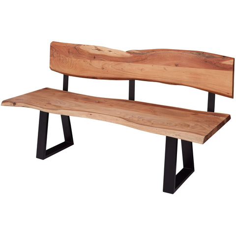 Rootz Dining Table - Acacia Wood - Solid Wood Bench with Tree Edge - 180x85.5x60cm
