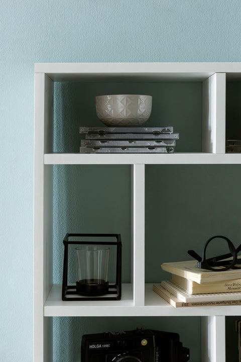 Rootz Wall Shelf - Modern Wooden Hanging Shelf - Design Floating Wall Board - Decorative Shelf for Living Room - Narrow Bookcase - White - 75x51x16cm