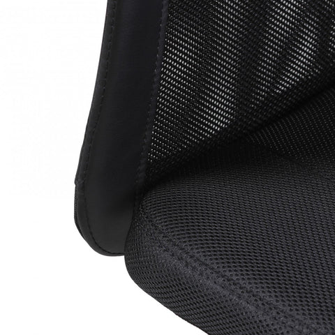 Rootz Children's Desk Chair - Black - For Ages 6+ with Backrest - Soft Floor Casters