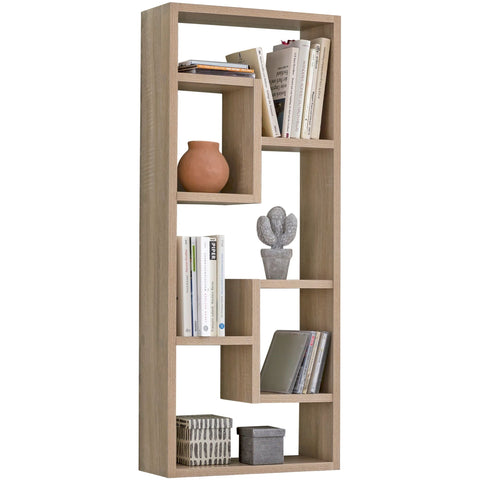 Rootz Wall Shelf - Sonoma - Modern Design Hanging Shelf - Floating Wooden Wall Shelf - Narrow Bookshelf - High Decorative Floating Shelf - 36x90x13.5cm