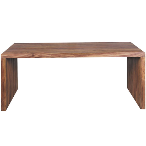 Rootz Desk - Solid Wood Sheesham - 120 cm Wide - Filing Office Table in Country Style - Real Wood Design