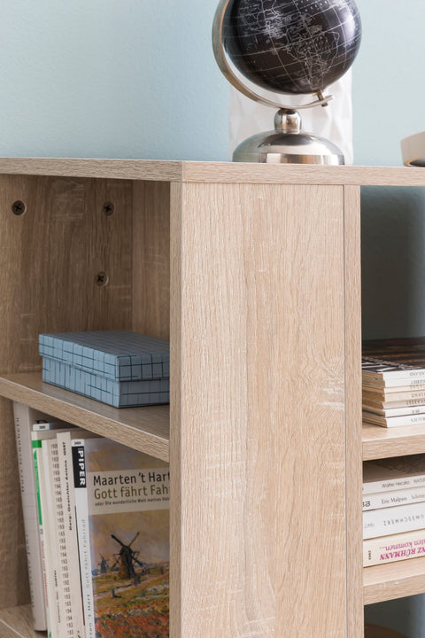 Rootz Trolley Shelf - Sonoma - Wood Trolley with Wheels - Slim Kitchen and Telephone Table - 60x35x75cm