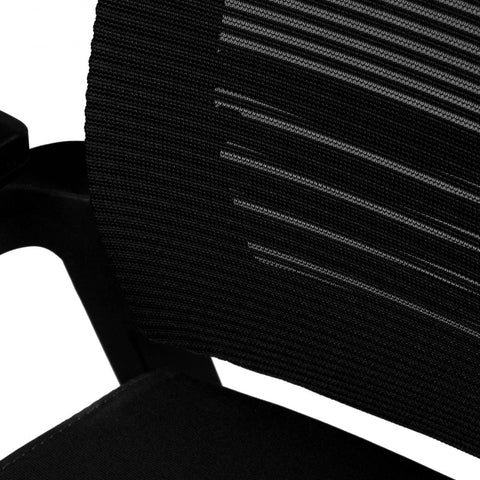 Rootz Office Chair - A2 Fabric - Black - Executive Chair with Armrests - 120kg Swivel Chair - Synchronous Mechanism