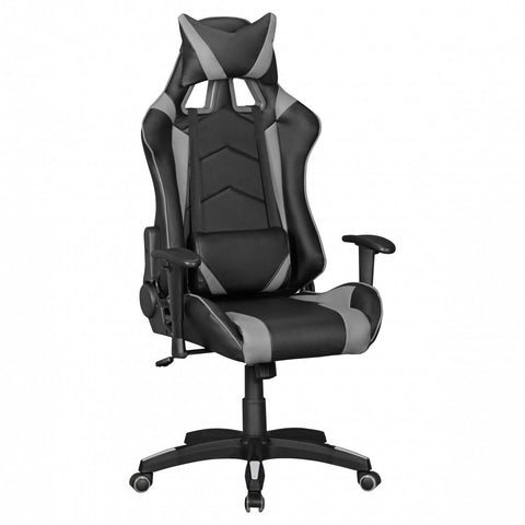 Rootz Rootz Office Chair leather look black - gray desk chair executive chair Gaming Chair swivel chair Sport Racing Optics