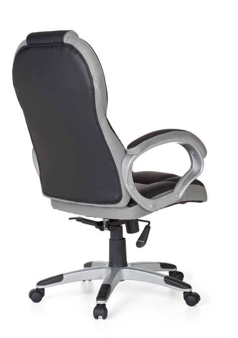 Rootz Gaming Chair - Gray - Racer Chair with Armrest - Racing Desk Chair - Modern Gamer Design - Swivel Chair with Rocker Function (Up to 120kg)