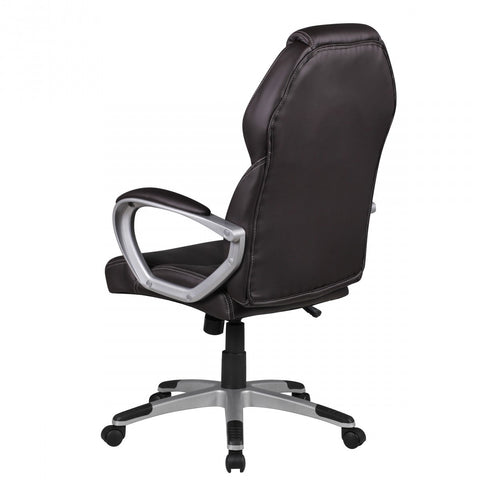 Rootz Office Chair - Brown Leatherette - X-XL Executive Armchair - 120KG Swivel Chair with Armrests - Desk Chair