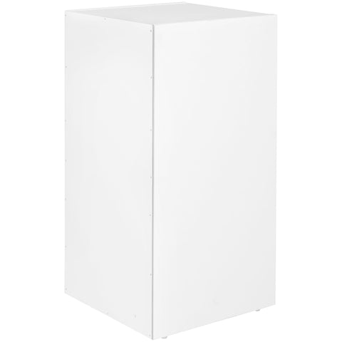 Rootz Wood Shelf - Modern White - Small Wall Storage Shelf - Narrow Bookcase with 2 Shelves - 30x60x30cm