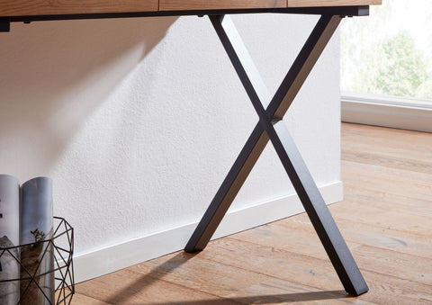 Rootz Bureau - Design Computertafel met Lade - Klein thuiskantoor - Studeertafel met opbergruimte - Eiken Decor - Zwart - 105x55x76 cm 