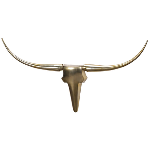 Rootz Bull Antler Decor – Wanddekoration – Goldenes Aluminium Bull Antler – 125 cm