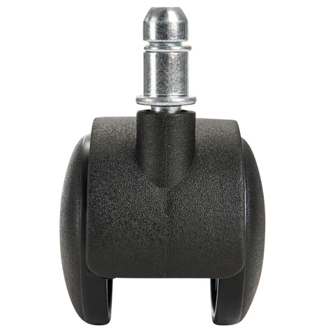 Rootz Set of 5 Premium Black Office Chair Castors - Smooth-Running Hard Floor - 11mm Pin - 50mm Diameter - Swivel Castors for Hard Floors