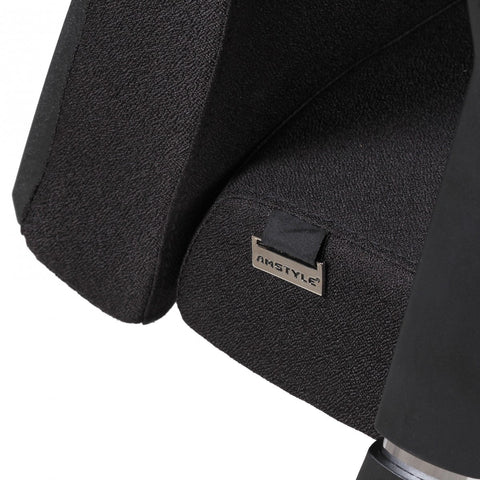 Rootz Office Chair - Black Fabric - Desk Chair - Boss Chair - Swivel Chair with Synchronous Mechanism - Headrest (120kg)