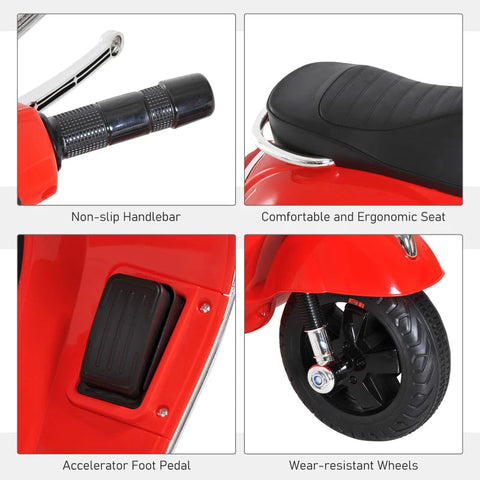 Rootz scooter electric children's motorcycle red - Red - Pp, Steel - 42.51 cm x 19.29 cm x 29.52 cm