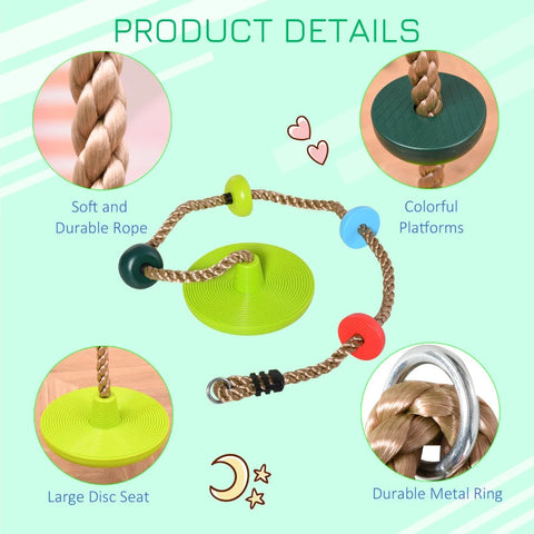 Rootz Children's climbing rope - Red, Blue, Green - Pp - 78.74 cm x 11.41 cm x cm