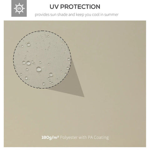 Rootz Replacement Roof for Metal Garden Gazebo - Cream - Polyester - 118.11 cm x 157.48 cm x cm