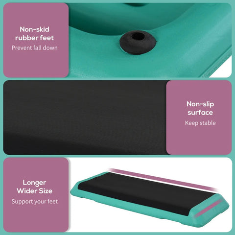 Rootz Step Board - Zwart, Groen, Paars - Pvc, Pp - 43.3cm x 15.74cm x 7.87cm