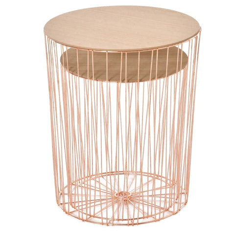 Rootz Side Table - Bedside Table - Bedroom Stand - Side Table Set - Rose Gold