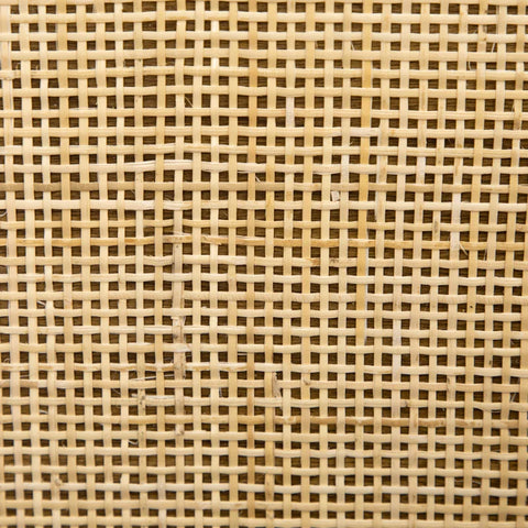 Rootz Desk - Desk With Cabinet - Viennese Wicker Look - 1 Cabinet - 1 Shelf - Chipboard - Walnut Brown + Natural - 110 cm x 48 cm x 76 cm