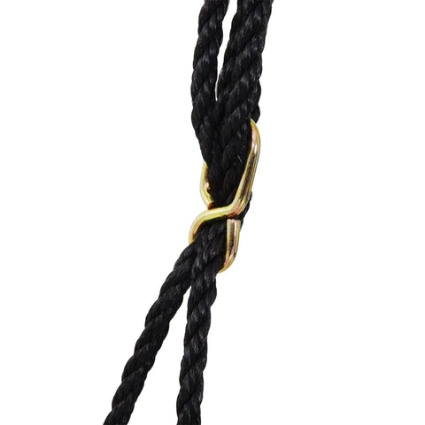 Rootz Nest Swing - Tree Swing - Children's Swing - Garden Swing - Baby Round Swing - Loadable Up To 100 Kg - Metal - Mesh Black - Ø60 cm