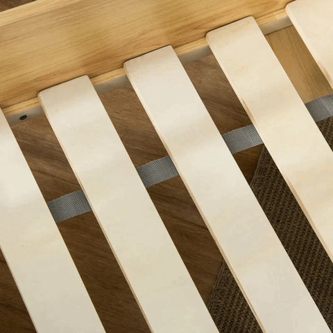 Rootz Pet Bed - Dog Sofa - Raised Pet Sofa - With Cushion - Cat Sofa - Dog Bed - Dog Sleeping Place - Oak/Black - 82 x 56 x 31.5 cm