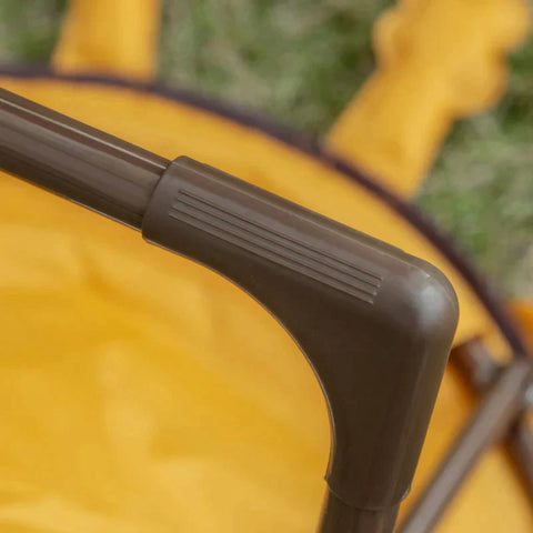 Rootz Moonchair - Children's Camping Chair - Baby Moon Chair - Kid's Folding Chair - Indoor And Outdoor - Easy To Carry For Toddler Girls Boys - Steel - Yellow - Ø50 x 49H cm