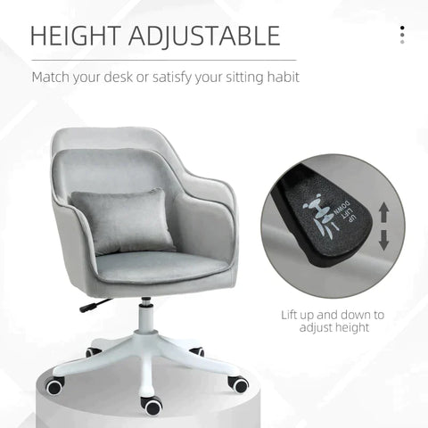 Rootz Massage Office Chair - Office Chair - Chair - Height Adjustable - Grey - 55 cm x 65 cm x 89 cm