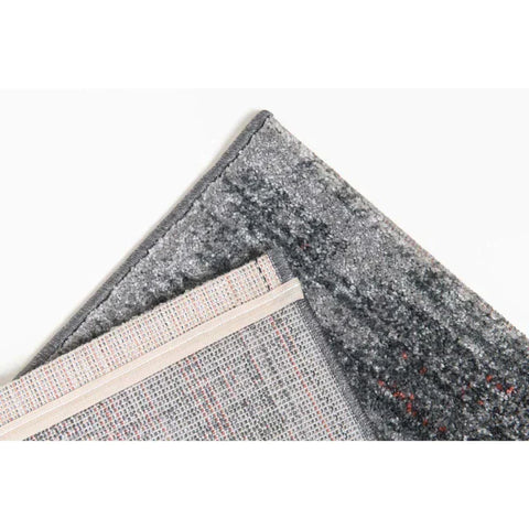 Rootz Rug - Short Pile Rug - With A Mottled Pattern - Rug Pad - Woven Carpet - Carpet - Mat - Polypropylene - Grey-Coral - 230 x 160 x 1 cm