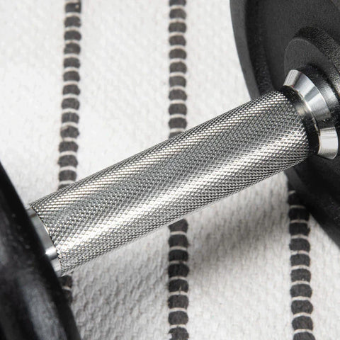 Rootz Dumbbell - 2-in-1 Dumbbell - Dumbbell Handle - Barbell - 8 Weight Plates - Rustproof - 20 Kg - Iron - Black - 95 x 16 x 16Hcm