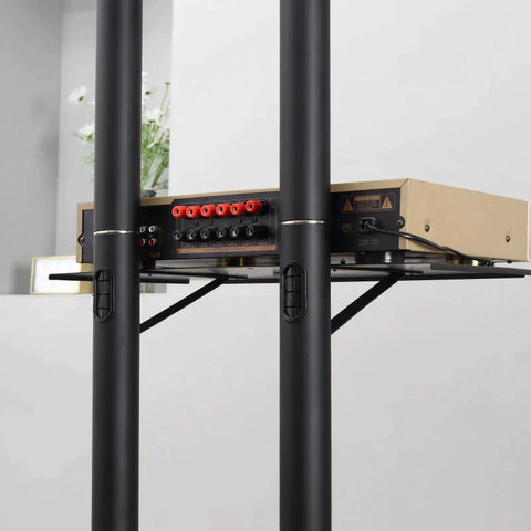 Rootz TV Stand - Mobile TV Stand With Wheels - Flat Screen TV Stand - Office - Classroom - Bedroom - 85.5 cm x 73 cm x 170 cm