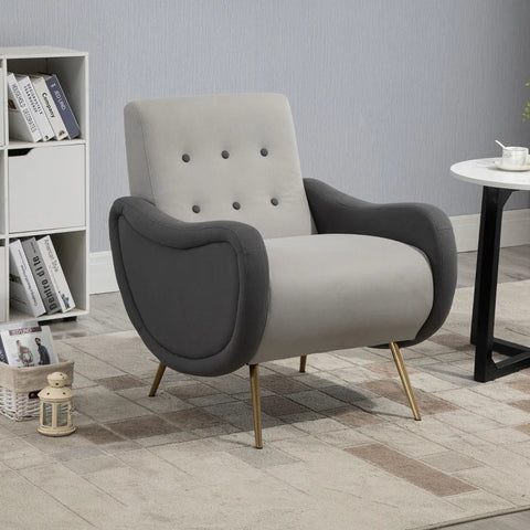 Rootz-Sessel – Einzelsessel – luxuriöser Sitz – Wohnzimmer – Schlafzimmer – Ankleidezimmer – Grau – 72 cm x 81 cm x 86 cm