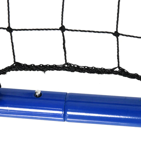 Rootz Football Rebounder Net - Kickback Goal Rebound Wall Net - Rebound On Both Sides - Adjustable - Steel - Blue - 100 x 95 x 90 cm