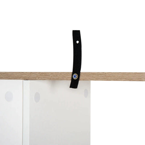 Rootz Bookshelf - Four-Tier S-shaped bookshelf - White & Oak Tone - 60W x 24D x 148H cm