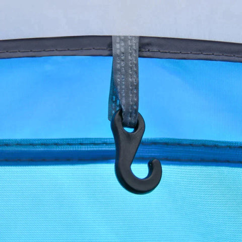 Rootz Camping Tent - Pop up Tent for 1-2 Person - Camping Tent for 3 Seasons - Polyester - Glass Fiber - Blue/Grey - 220 x 108 x 110 cm